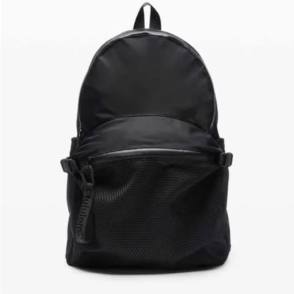 Lululemon All Hours Backpack Black with Mesh Pockets